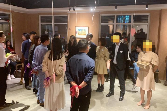 Singles attend a 2020 Valentine Party event of the Tilani, a dating booking platform in Vietnam, in Hanoi. Photo courtesy of Tilani
