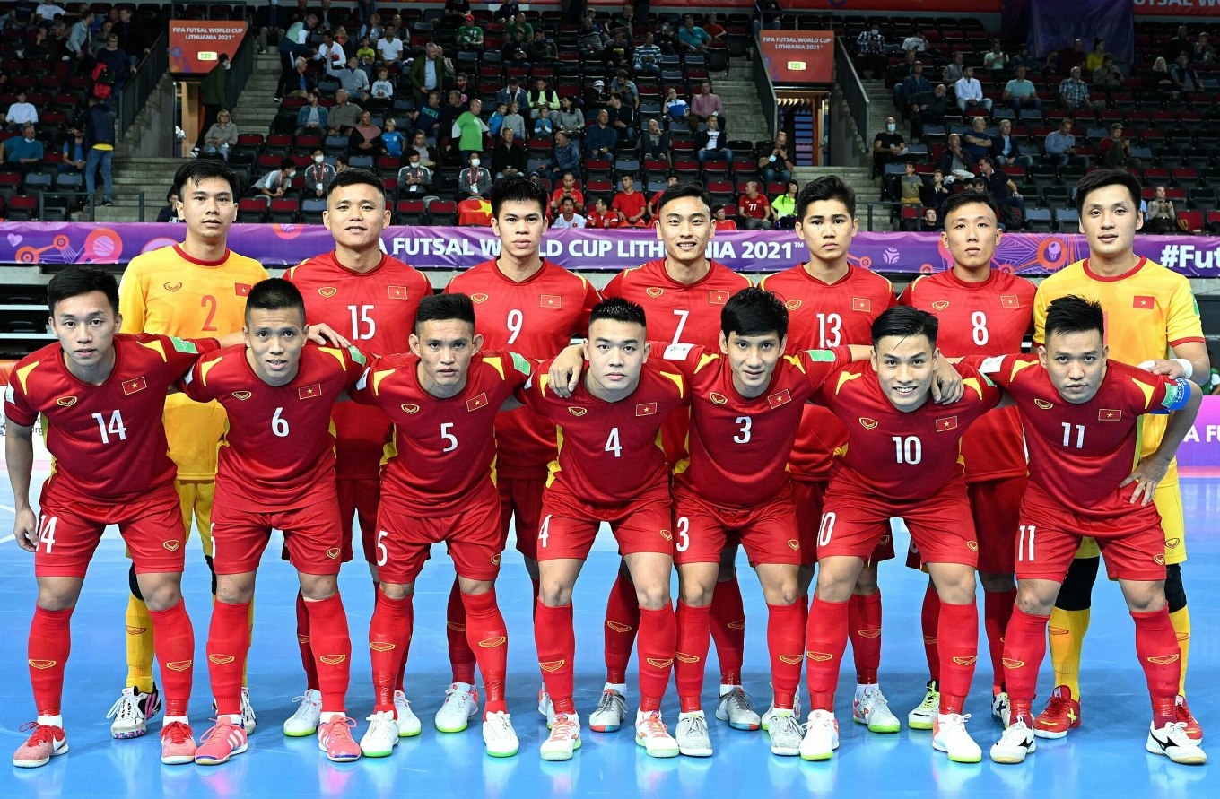 The squad of Vietnam national futsal team for Futsal World Cup Lithuania 2021. Photo by Vietnam Football Federation