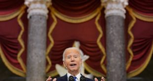 A year after U.S. Capitol siege, Biden blasts Trump's 'web of lies'