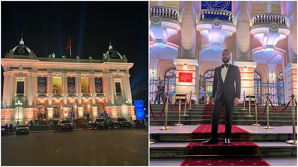 The American singer arrived to Vietnam on Jan. 19 as he was invited to perform at the Hanoi Opera House on Thursday.Performed in Hanoi tonight at the beautiful Opera House. My first visit to Vietnam. Thanks for having me! he wrote on Instagram.