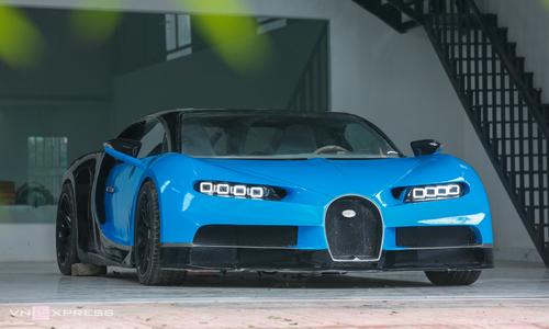 Vietnamese car enthusiasts replicate drivable Bugatti Chiron from clay