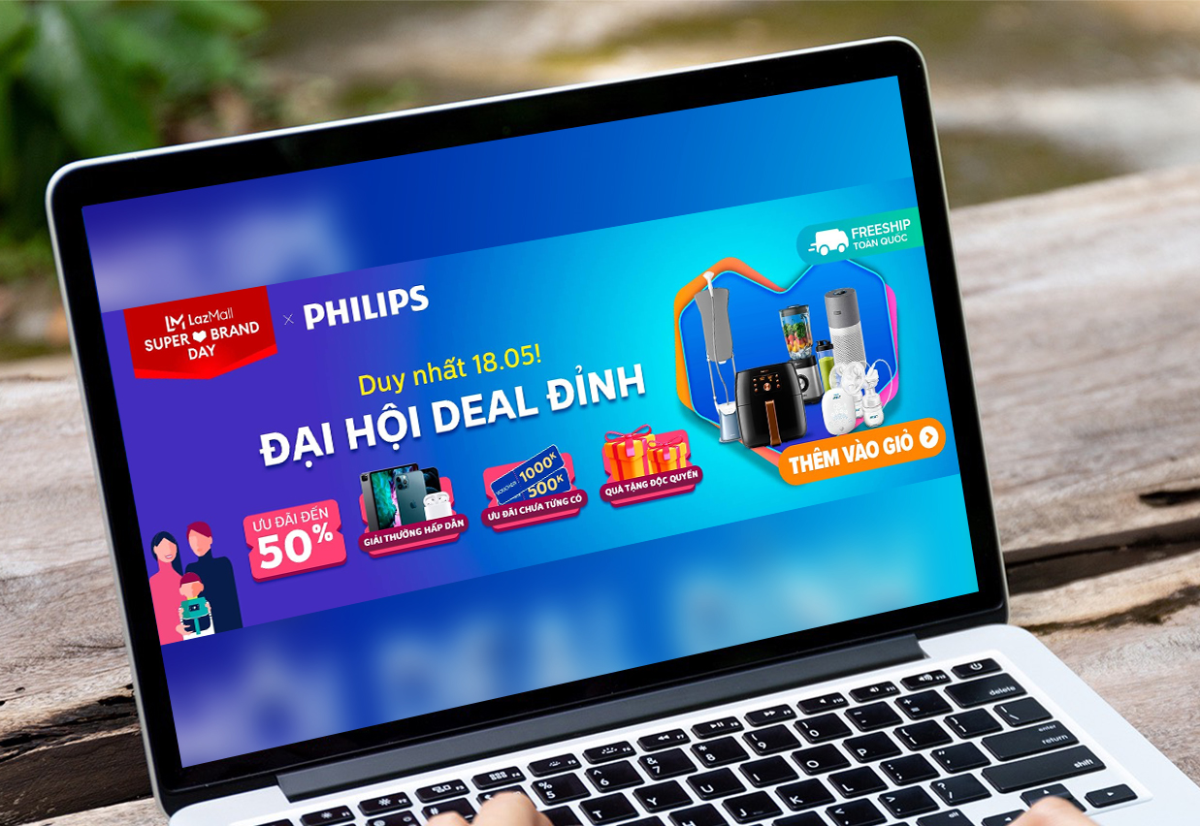 Philips will join the Super Brand Day campaign as a partner in the household electronics industry. Photo by Lazada Vietnam
