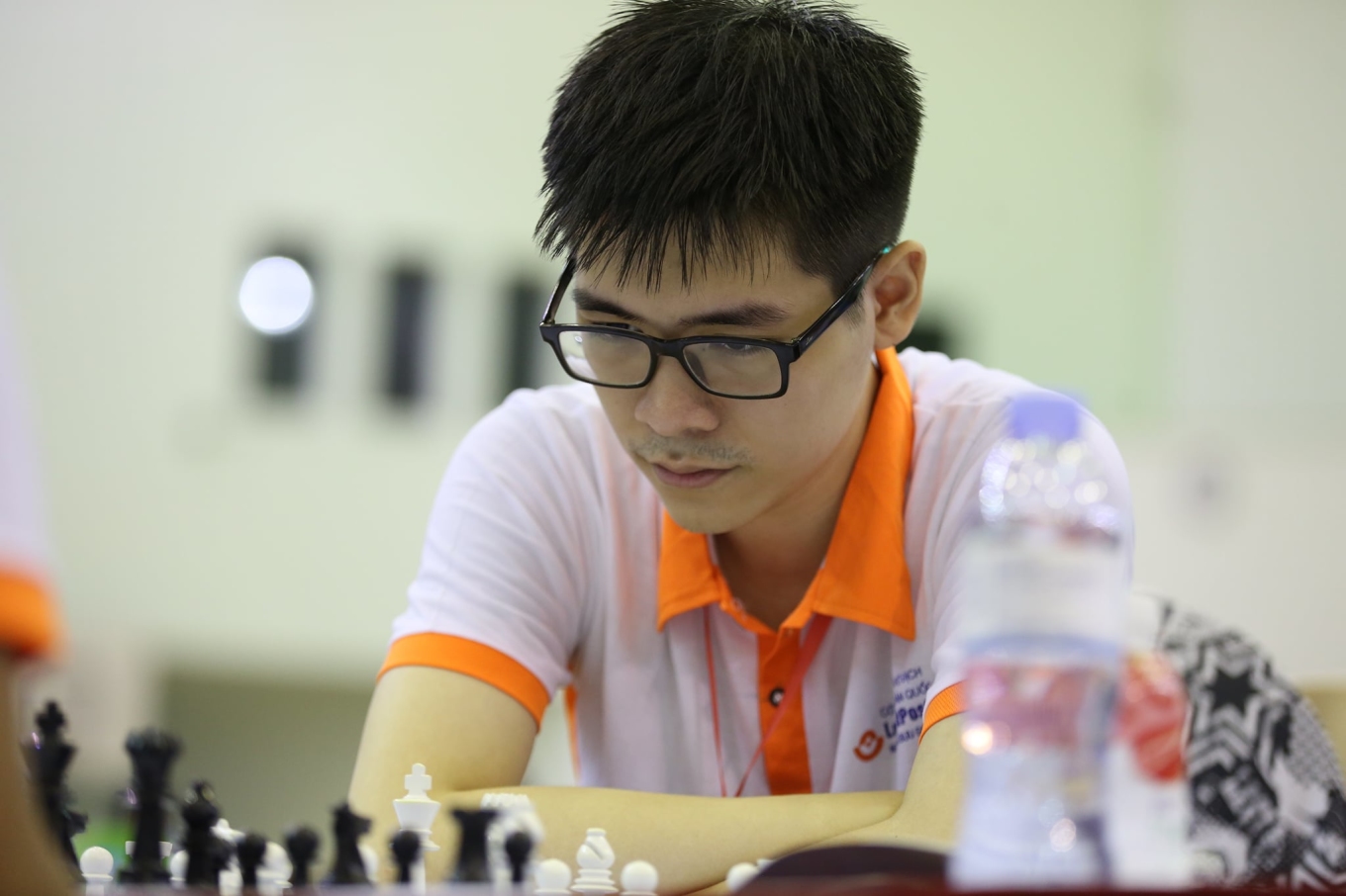 Le Tuan Minh at the national chess championship in Hanoi, 2020. Photo by VnExpress/Xuan Binh