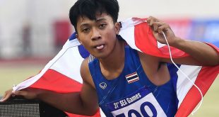 Record-breaking Thai, 16, wins SEA Games sprint double