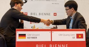 Vietnam GM defeats world champ at Swiss chess tour