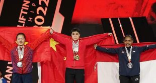 Vietnam female weightlifter wins medal set in Asian championships