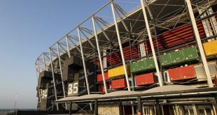 Temporary container stadium scores World Cup Qatar big points