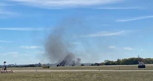 Two aircraft collide and crash at World War Two airshow in Texas