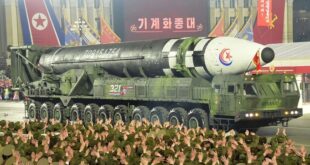 North Korea shows off largest-ever number of nuclear missiles at nighttime parade