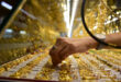 Gold prices hit one-month low