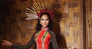 Miss Universe Vietnam wears crown made from coffee berries