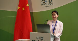 Freshippo attended COP28. Shen Li, Co-founder and Head of Sustainable Development at Freshippo, gives a speech at the COP28 China Corner's Side Event