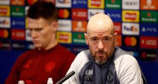 Man Utd's Ten Hag defiant as Champions League exit looms against Bayern