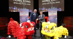 IBTM World 2023, one of the world’s largest and leading MICE trade shows, is held in Barcelona, Spain. General Manager, MICE & Cruise, Regional Director, Europe of Hong Kong Tourism Board, Mr Kenneth Wong (right), and Vasyl Zhygalo, IBTM Portfolio Director (left), announce Hong Kong as the host of IBTM Asia Pacific 2025 at a press conference during the event.