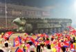 North Korea shows off drones and ballistic missiles at night-time parade