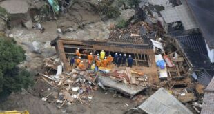 Heavy rain in southern Japan leaves up to six dead, 3 missing