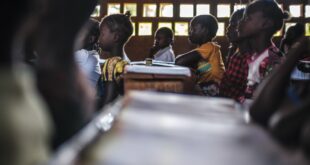 Students participate in a class at the Boyali 2 school, in the village of Boyali, Central African Republic. (Eduardo Soteras/AP Images for Global Partnership for Education)