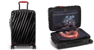 19 Degree International Expandable 4 Wheeled Carry-On in Dragon Print