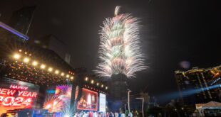 The dazzling Taipei 101 fireworks spectacular