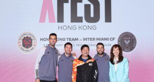Ms Nikki Ng (right), Non-Executive Director of Sino Group, Kim Mok (middle) and the Inter Miami CF superstars.